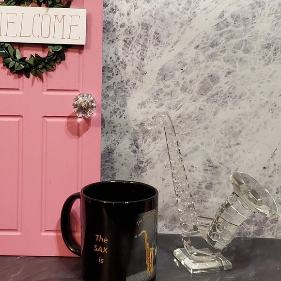 The Saxophone-Star of the Show-Gusseted Cotton Canvas Tote, Coffee Mug Combo - Picture 3 of 11